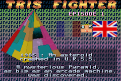 Tris Fighter (Homebrew) — Title screen